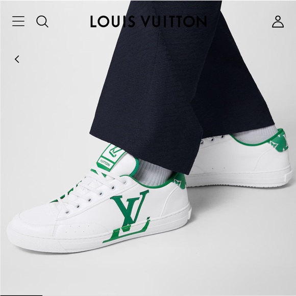 Like New! Louis Vuitton Charlie Sneakers “White Green” - Picture 1 of 6